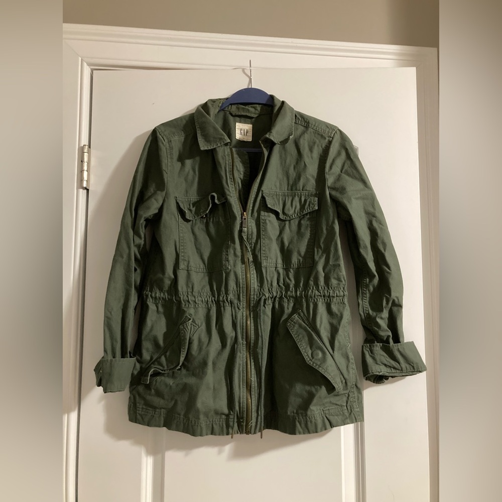 GAP | olive/army green utility/military jacket |